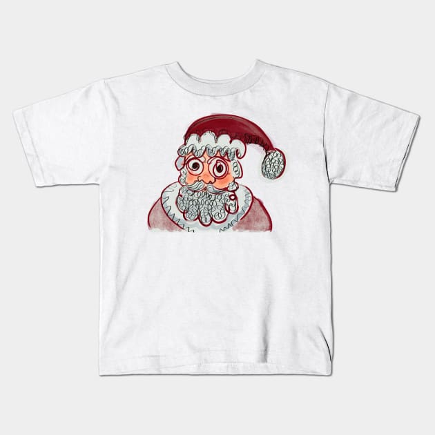 Frazzled Father Christmas Kids T-Shirt by nloooo